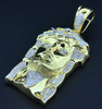 Diamond Jesus Piece Face Pendant Sterling Silver & Yellow Finish Charm 0.55 Ct.