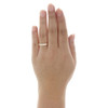 14K Yellow Gold Round Diamond 2 Row Prong Set Ladies Wedding Band 0.25 CT.