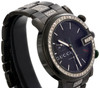 Orologio Gucci da uomo con diamanti 101g ya101331 cronografo in pvd nero con cinturino ghiacciato da 4 ct.