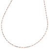 10K Rose Two Tone Gold 1mm Tube Brite Diamond Cut Bead Chain Necklace 16-24 Inch