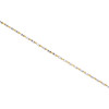 10K Two Tone Gold 1mm Tube Brite Diamond Cut Bead Chain Necklace 16 - 24 Inches