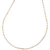 10K Two Tone Gold 1mm Tube Brite Diamond Cut Bead Chain Necklace 16 - 24 Inches