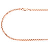 collier unisexe en or rose 10 carats, chaîne carrée ouverte creuse de 2,25 mm, 18 à 30 pouces