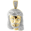 Genuine Pave Diamond Jesus Piece Charm 10K Yellow Gold 2.06" Pendant 2.55 Ct.
