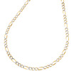 10K Yellow Gold Solid Diamond Cut Figaro Chain 2.50mm Necklace 16 - 24 Inches
