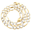 10 k gult guld solid diamantslipad figarokedja 11,50 mm halsband 22 - 30 tum