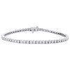 14K White Gold Round Diamond 3mm Prong Set Tennis Bracelet 7.50" | 2.70 CT.