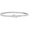 14K White Gold Round Diamond 3.25mm Prong Set Tennis Bracelet 7.50" | 3.92 CT.