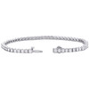 14K White Gold Round Diamond 3.25mm Prong Set Tennis Bracelet 7.50" | 3.92 CT.