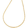 10K Yellow Gold 1.50mm Diamond Cut Solid Rope Link Chain Necklace 16 - 30 Inches