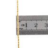 10K Yellow Gold 1.50mm Diamond Cut Solid Rope Link Chain Necklace 16 - 30 Inches