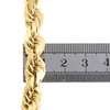 10K Yellow Gold 10mm Solid Diamond Cut Rope Link Bracelet Lobster Clasp 9 Inch