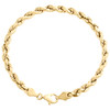 10K Yellow Gold 6mm Hollow Diamond Cut Rope Link Bracelet Lobster Clasp 8-9 Inch