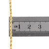 pulsera/tobillera con eslabones de cuerda con corte de diamante hueco de 2,50 mm en oro amarillo de 10 quilates de 7 a 10 pulgadas