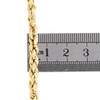 10K Yellow Gold 5mm Hollow Diamond Cut Rope Link Bracelet Lobster Clasp 8-9 Inch