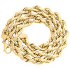 collier de chaîne à maillons en corde creuse en or jaune 10 carats de 10 mm taillé en diamant 22 à 30 pouces