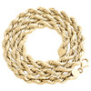 collar para hombre con cadena de eslabones de cuerda hueca con corte de diamante de 8 mm de oro amarillo de 10 quilates de 22 a 30 pulgadas