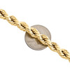 10K Yellow Gold 8mm Diamond Cut Hollow Rope Link Chain Mens Necklace 22-30 Inch