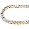 10K Yellow Gold Hollow 13mm Miami Cuban Chain Cubic Zirconia CZ Necklace 20"-26"