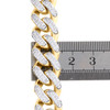 10K Yellow Gold Hollow 13mm Miami Cuban Link Cubic Zirconia CZ Bracelet 9 Inches