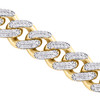 10K Yellow Gold Hollow 17mm Miami Cuban Link Cubic Zirconia CZ Bracelet 9 Inches