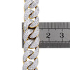 10K Yellow Gold 14mm Diamond Solid Miami Cuban Bracelet 9.50" Pave Link 7.75 CT.