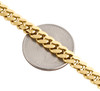 Bracelet à maillons cubains Miami en or jaune véritable 14 carats pour homme, 6 mm, fermoir à boîte lourde, 9"