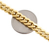 Bracelet à maillons cubains Miami en or jaune véritable 14 carats pour homme, 7 mm, fermoir boîte lourde, 9 pouces