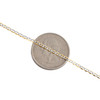 10K Yellow Gold 2mm Diamond Cut Solid Anchor Mariner Chain Necklace 16-26 Inches