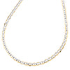 10k gult guld 2,50 mm diamantslipat solid ankare mariner chain halsband 16"-26"