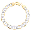 bracelet à maillons marins en or jaune 10 carats, taille diamant 10,75 mm, ancre solide, 9 pouces