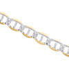 10K Yellow Gold 10.75mm Diamond Cut Solid Anchor Mariner Link Bracelet 9 Inch