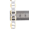 pulsera de eslabones marineros con ancla sólida y talla de diamante de 10,75 mm en oro amarillo de 10 k y 9 pulgadas