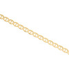 bracciale / cavigliera a maglia marinara con ancora solida e semplice in oro giallo 10k da 4 mm da 7-10 pollici