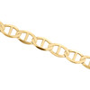 Solid 10K Yellow Gold Mens 10.75mm Plain Anchor Mariner Link Bracelet 8-9 Inches