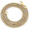 10K Yellow Gold Two Tone 3.50mm Diamond Cut Ice Chain Bead Necklace 18-30 Inches