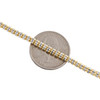 10K Yellow Gold Two Tone 3.50mm Diamond Cut Ice Chain Bead Necklace 18-30 Inches