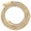 10K Yellow Gold Two Tone 3mm Diamond Cut Ice Chain Bead Necklace 16-30 Inches