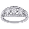 Tiffany & Co Platinum Three Stone Diamond Engagement Ring Antique Style 0.76 Ct.