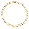 Real 10K Yellow Gold 5.50mm Diamond Cut Hollow Fiagro Link Bracelet 8-9 Inches