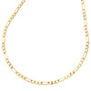 Real 10K Yellow Gold 2mm Plain Hollow Figaro Chain Link Necklace 16 - 24 Inches