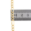Echtes 10-karätiges Gelbgold, 4,75 mm, hohles, schlichtes Fiagro-Gliederarmband, 7–9 Zoll