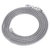 Real 10K White Gold 3D Hollow Franco Box Link Chain 2mm Necklace 18-40 Inches