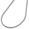 Real 10K White Gold 3D Hollow Franco Box Link Chain 2mm Necklace 18-40 Inches
