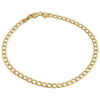 Mens or Ladies 10k Yellow Gold Flat Cuban Curb 4.60mm Link Bracelet 7-10 Inches