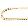 10k Yellow Gold Chiseled Plain Cuban Curb Chain 8.75 mm Necklace 22-30 Inches