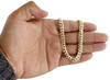 10 Karat Gelbgold, halbhohl, 7,5 mm, kubanische Miami-Gliederkette, 61–101 cm