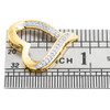 Heart Diamond Pendant 10K Yellow Gold Round Cut Charm 0.10 CT.