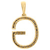 10K Yellow Gold Diamond Initial G Block Letter Pendant 1" Unisex Charm 0.07 CT.