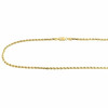 Collier chaîne en corde creuse D/C en or jaune 10 carats pour hommes ou femmes de 2 mm, 16 à 30 pouces